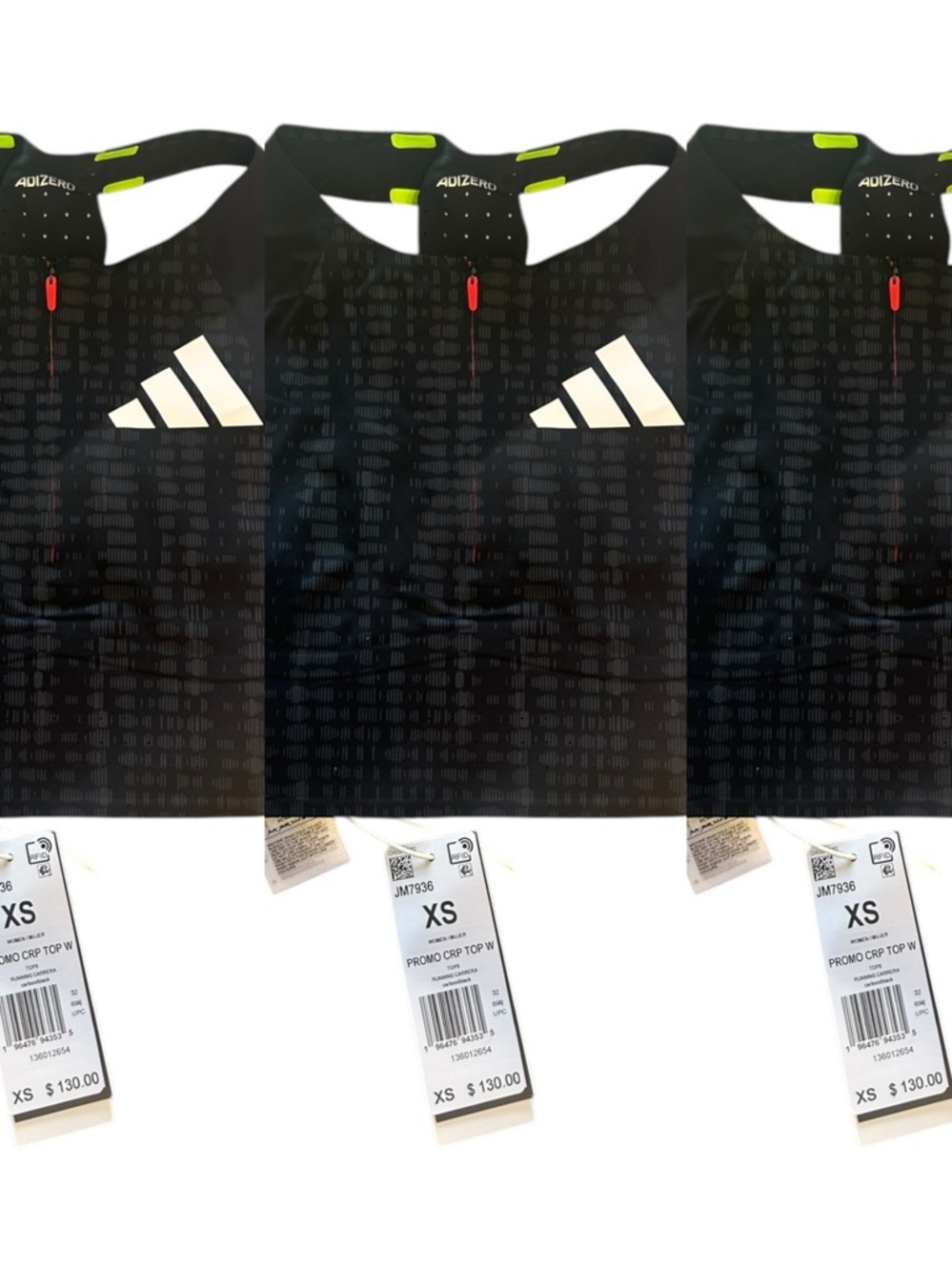 3X LOT Adidas Women’s XS PROMO Crop Top Pro Elite Track & Field Olympic Adizero